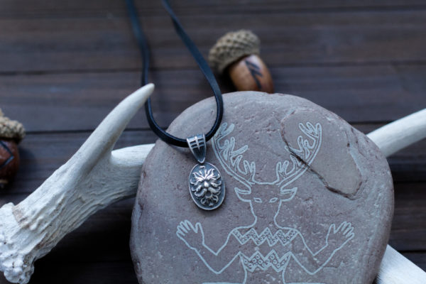 Greenman Pendant - Silver