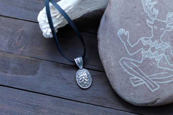 Greenman Pendant - Silver
