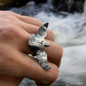 raven rune ring