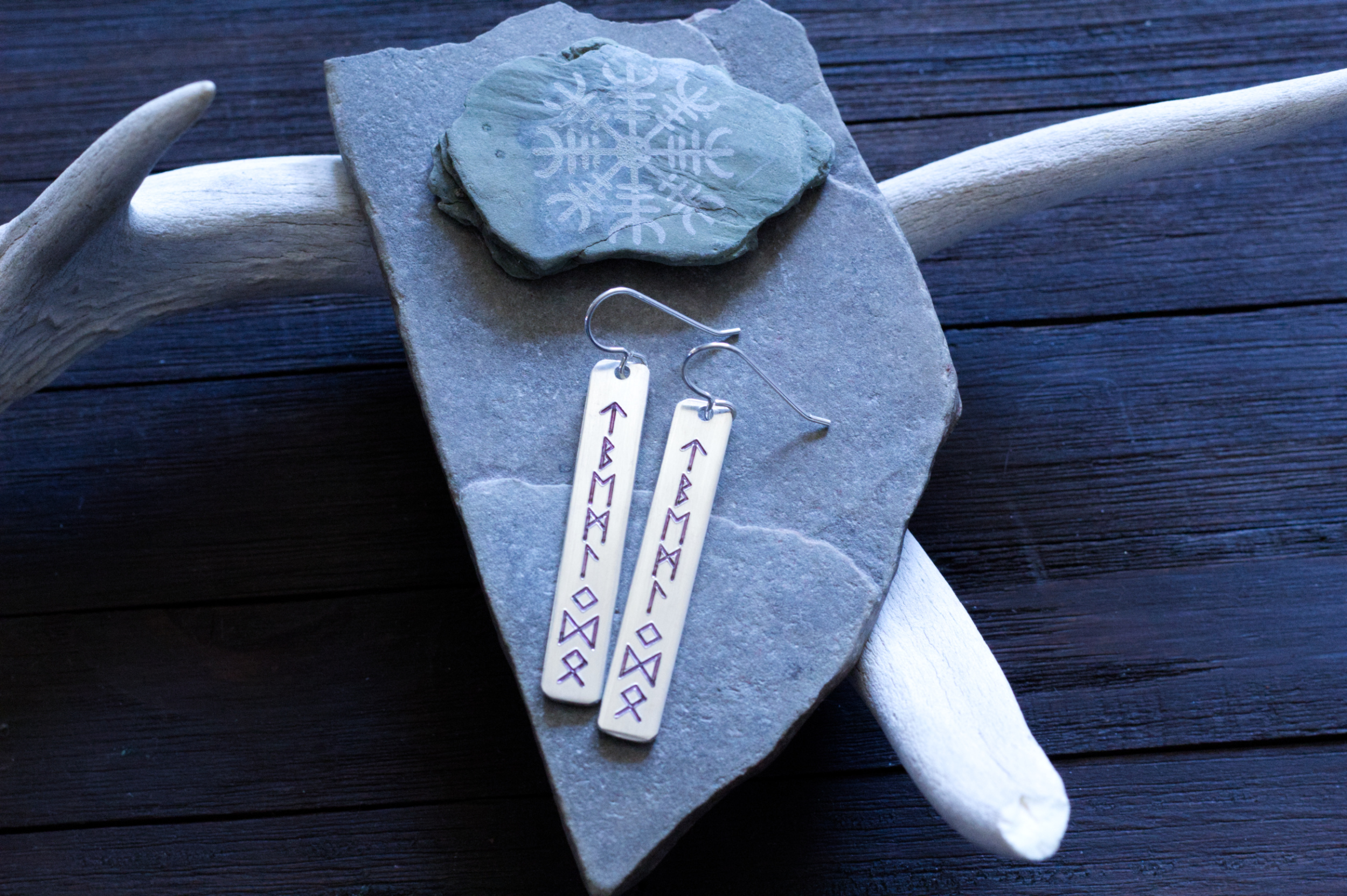 Rune Aettir Earrings - Freyja - Heimdall - Tyr - The Wicked Griffin