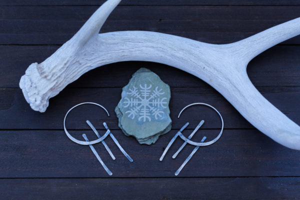 sol3 Gods of The Sun - Silver Hoop Earrings - Sol