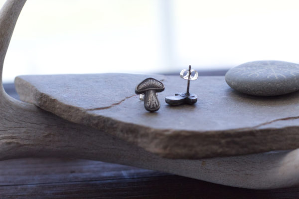 mushroom earrings