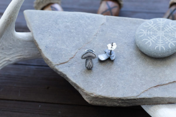 mushroom earrings