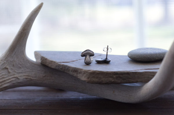 mushroom earrings