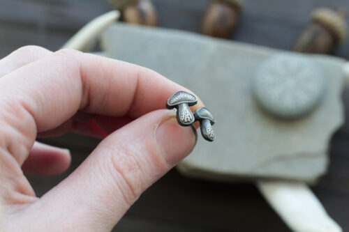 mushroom earrings