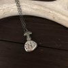 silver mushroom pendant custom rune