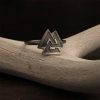 silver valknut stacking ring