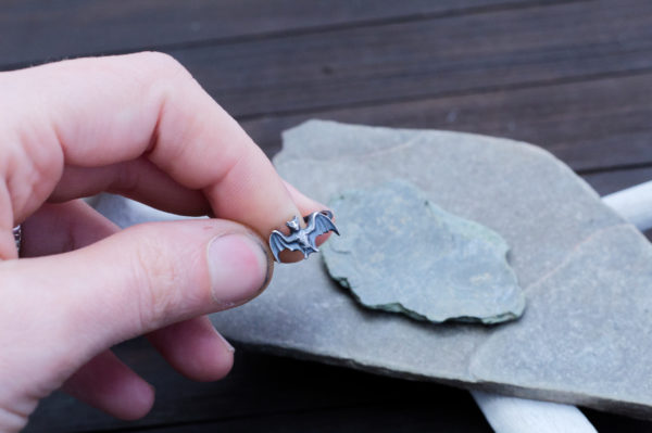 silver bat ring