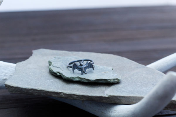 silver bat ring