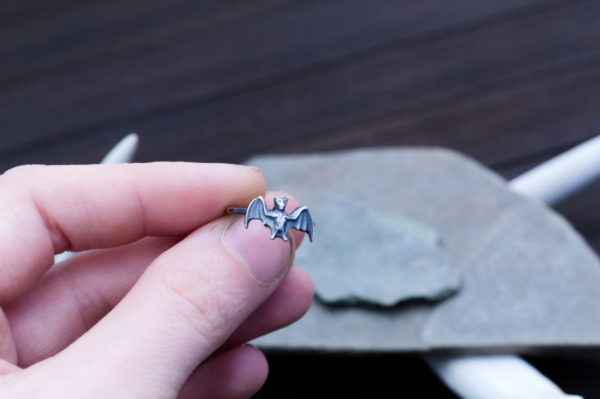 silver bat ring