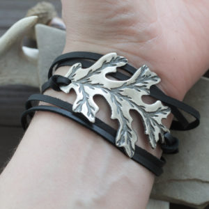 oak leaf wrap bracelet