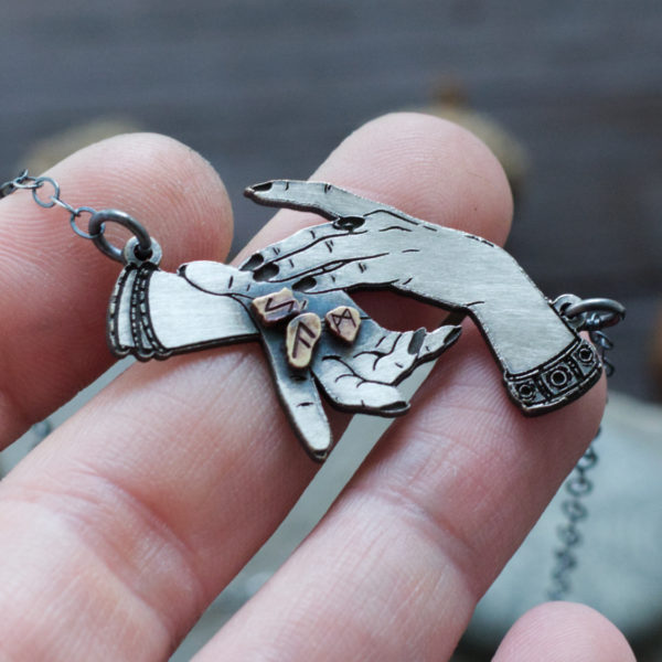 rune hands pendant