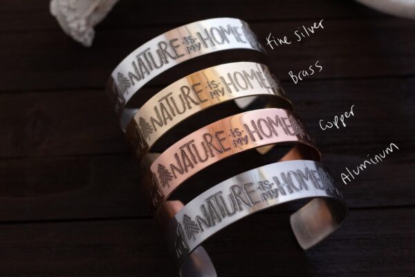 nature is my home cuff bracelet