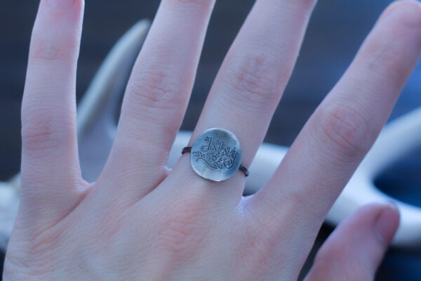 just stay wild quote ring