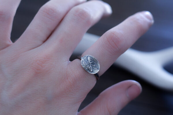 silver moose ring