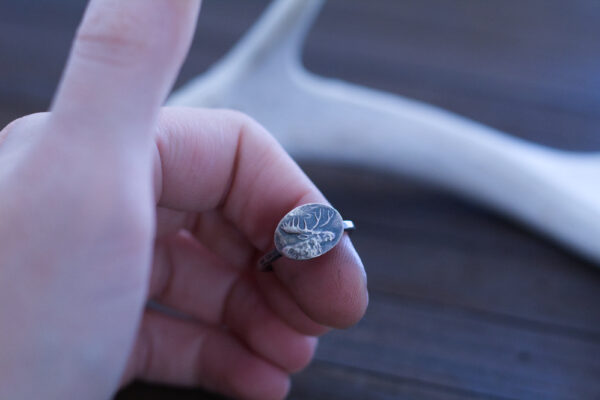 silver moose ring