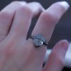 silver acorn rune ring