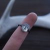 silver acorn rune ring
