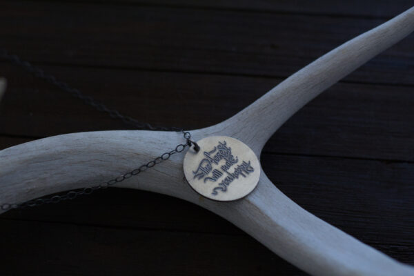 just stay wild quote pendant