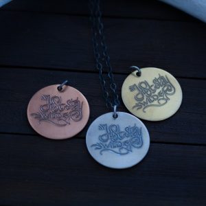 just stay wild quote pendant