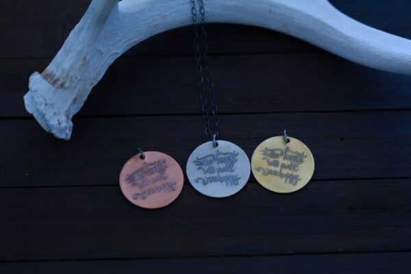 just stay wild quote pendant