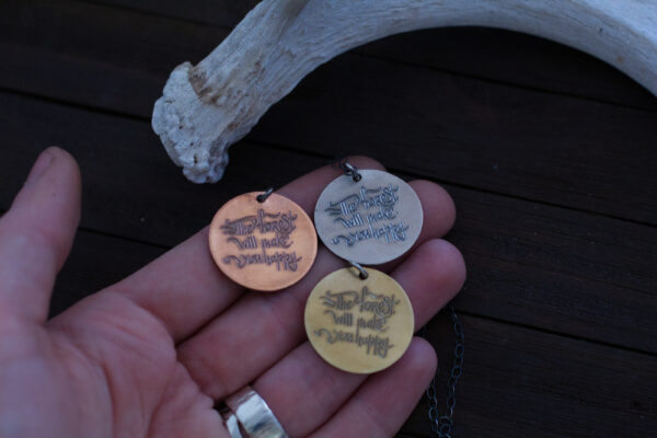 just stay wild quote pendant