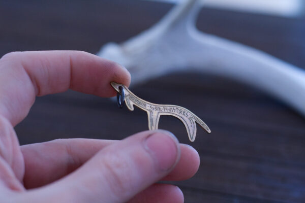 deer antler rune pendant