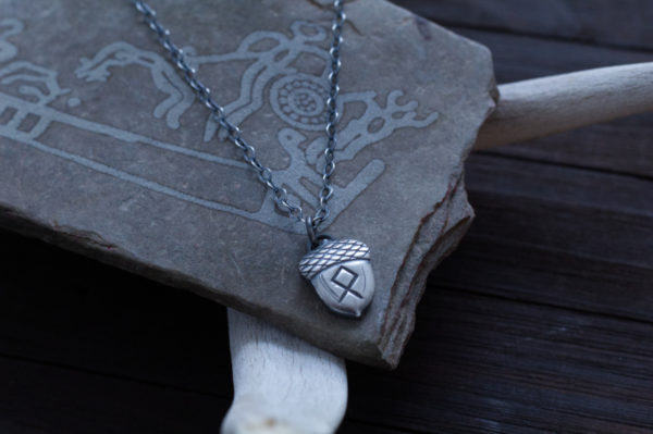 acorn rune pendant