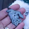 silver krampus pendant necklace