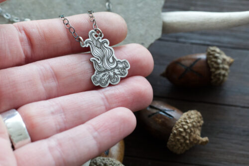 walpurgisnacht tiny fire necklace