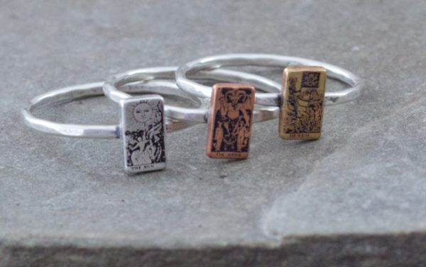 tiny tarot card stacking ring
