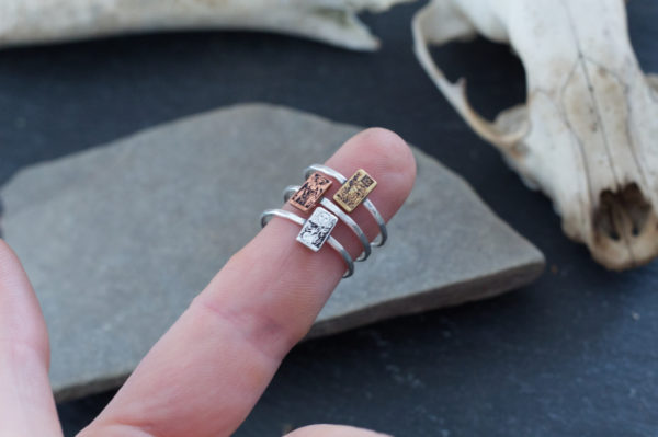 tiny tarot card stacking ring