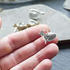 blue whale earrings 2 triple moon blue whale earrings