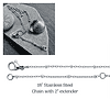18 Stainless Steel Chain with 2 extender Vegvisir & Labradorite Clamshell Locket