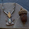 Walpurgisnacht Fire Dance Ritual Pendant With Opal