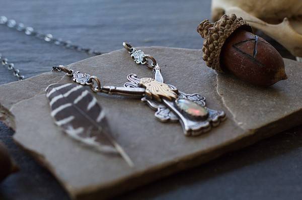Walpurgisnacht Fire Dance Ritual Pendant With Opal