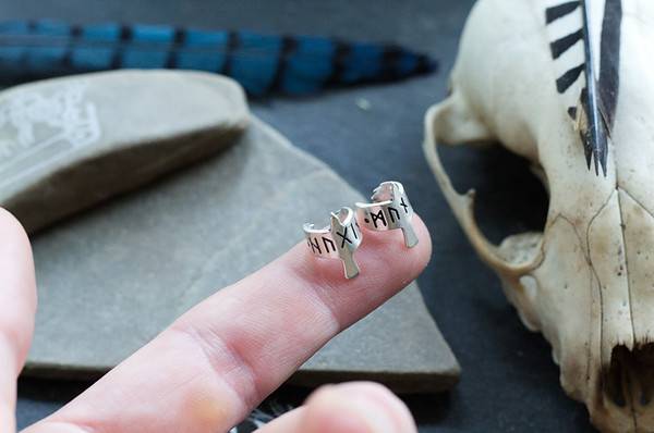 Huginn and Muninn Ear Cuff Set