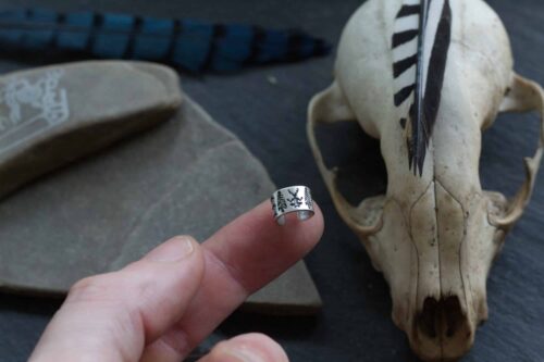 Tiny Cernunnos Ear Cuff