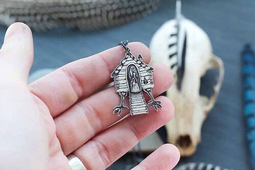 Baba Yaga's House on Chicken Legs Pendant