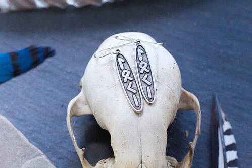Loki Earrings in Elder Futhark Runes