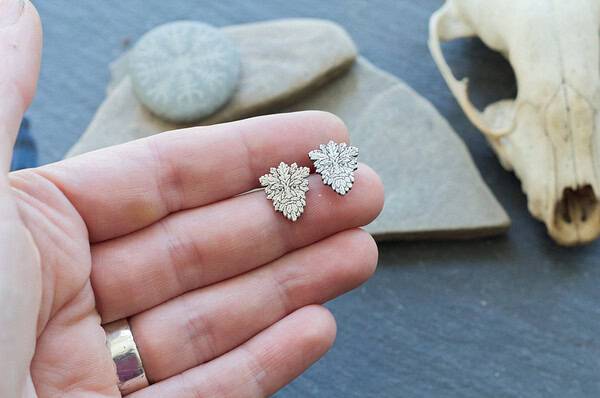 Greenman Stud Earrings - Sterling Silver