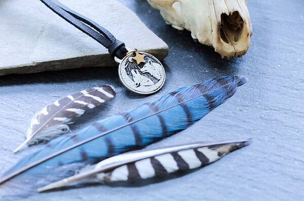 Sköll and Hati Pendant - Sun, Moon and Stars