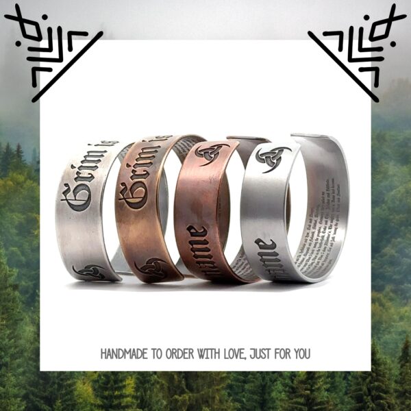 Odin Bracelet - Grim is My Name - Triple Horn of Odin