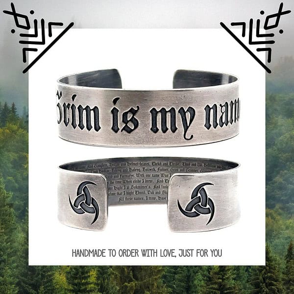 Odin Bracelet - Grim is My Name - Triple Horn of Odin