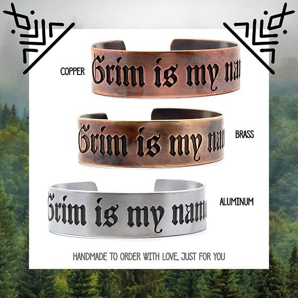 Odin Bracelet - Grim is My Name - Triple Horn of Odin