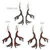Deer Antler Earrings - Celtic Knot and Algiz