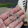 Deer Antler Earrings - Celtic Knot and Algiz