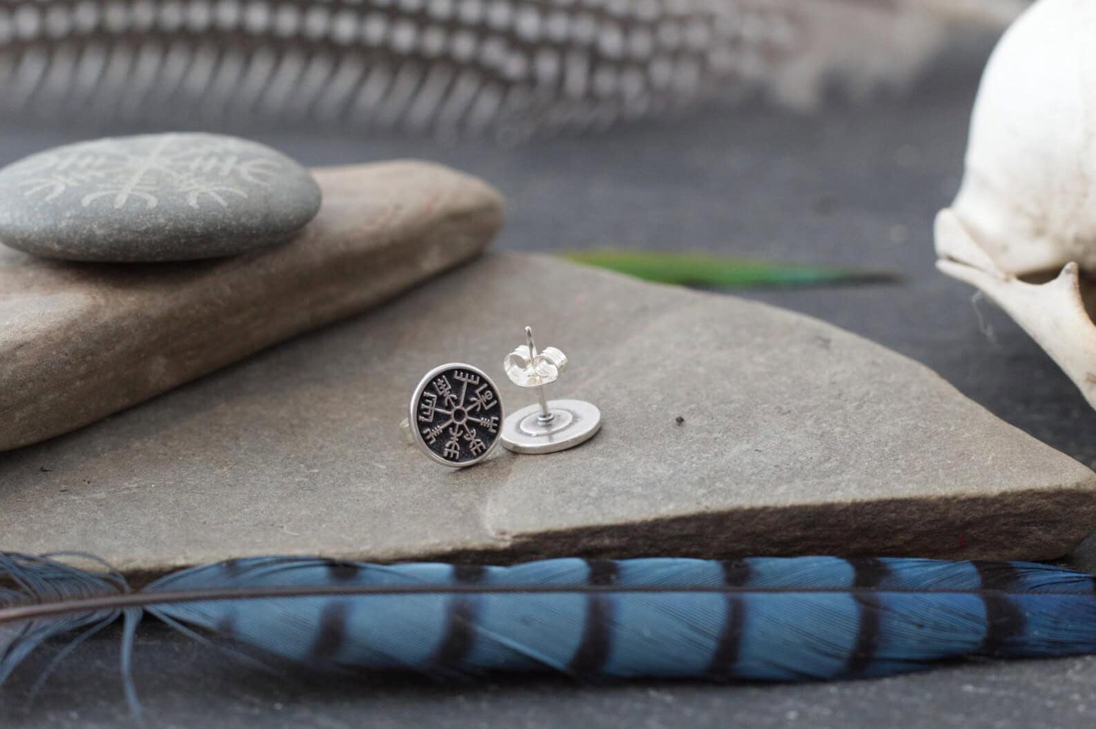 vegvisir stud earrings