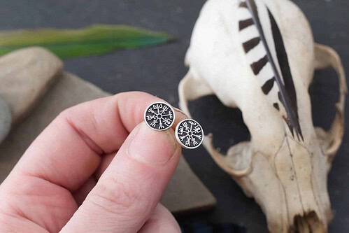 Vegvisir Stud Earrings