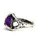 Claw Set Amethyst Sterling Silver Ring - Size 9